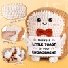 Engagement Gifts for Couple, Crochet Toast with Funny Engagement Card