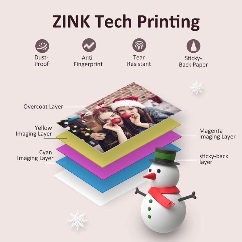 HPRT Photo Paper for Mini Printer, 2x3 Inch Sticky-Backed, Shareable