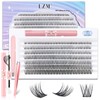LZM Eyelash Extensions Set, 168 Pieces, Lashes Extension Set, 8-16