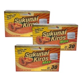 S Sukunai Kiros Max 3 Cajas De 30 Cápsulas Sabor Sin sabor