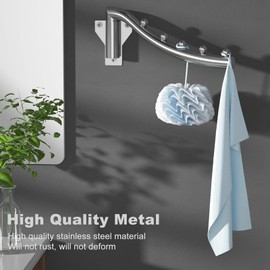 Wilsonzin Clothes Fan Foldable Clothes Airer Wall Mounted 180° Clothes Hook Foldable for Bathroom Balcony Wardrobe with Screws Expansion Tube and Screwdriver Pack of 2