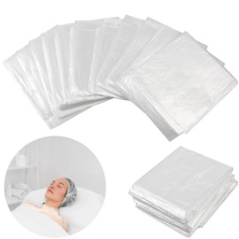 50PCS Disposable Plastic Sheeting for Body Wrap, 83‘’×47‘’ PE Sauna Bag Liner, Sauna Blanket Insert, Disposable Sheets for Home Bathtub, SPA, Beauty Salon