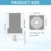 sourcing map DPDT Electromagnetic Power Relay, AC 12V Coil 10A