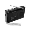 Sunflash Black Bluetooth AM/FM/SW 9CH Radio W/ Flashlight USB/TF MP3