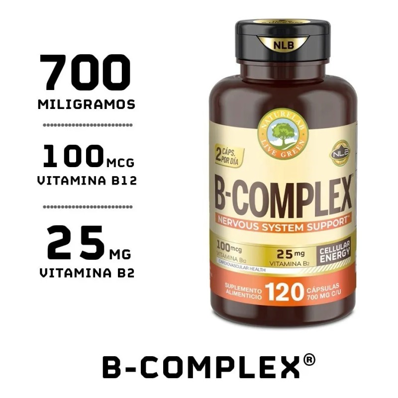 Naturela Complejo B Sistema Nervioso 120 Cps 700mg Sfn Sin