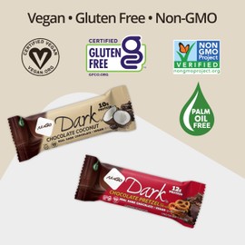 NuGo NuGo Dark Chocolate Mocha, 11g Protein Bar, Vegan, Gluten Free, Non-GMO, Kosher Pareve, 24 Count