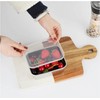 4 Pieces Stainless Steel Food Storage Containers with Clear Lid,