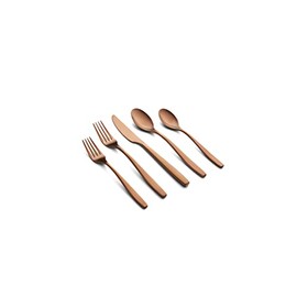 Cambridge Silversmiths Averie Copper Satin 20-Piece Flatware Set, Service for 4