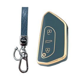 MEDZUK 5 Colours Key Case, Compatible with VW Tiguan 3 CT1 2024-2025 Car Key Case with Key Fob Accessories Protective Case, gray