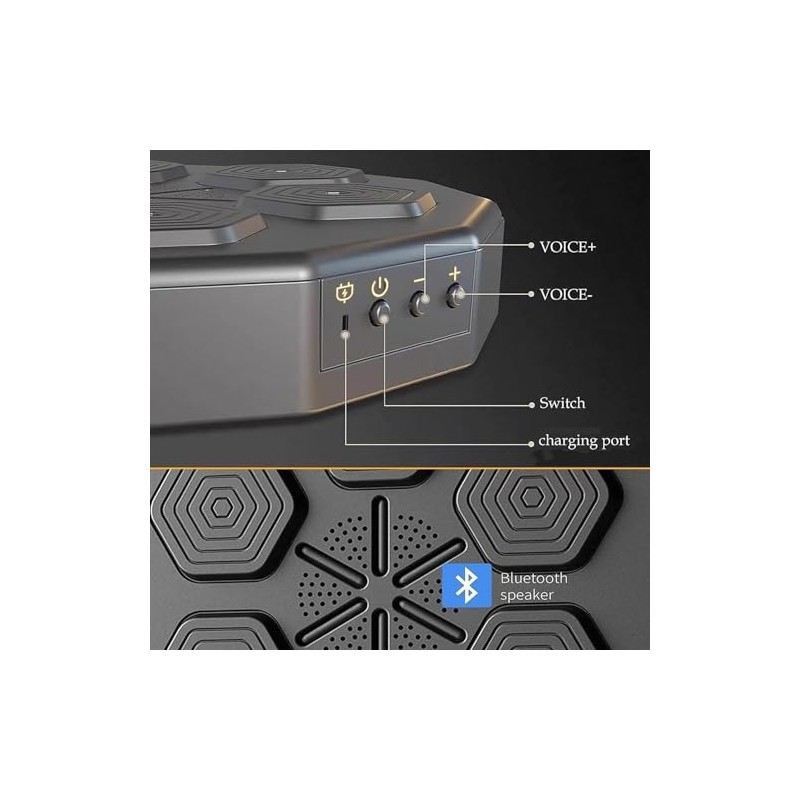 ZENSUKYE Máquina de Boxeo con Música Bluetooth Inteligente, Equipo de