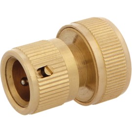 Amig - Conector rápido para manguera 3/4" con sistema de anclaje rápido resistente a la corrosión y a la intemperie latón mate