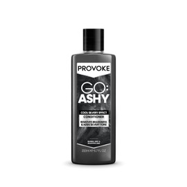 PROVOKE Go Ashy Conditioner 200ml, Remove Brassiness & Adds Silvery Tone to Hair, Formulated with Triple Toning Technology, Turn Warm & Brassy Hair to Cool & Ashy