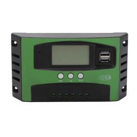 MPPT Solar Panel Controller with Dual USB Ports LCD Display Automotive Solar Charge Regulator 12V 24V 40A