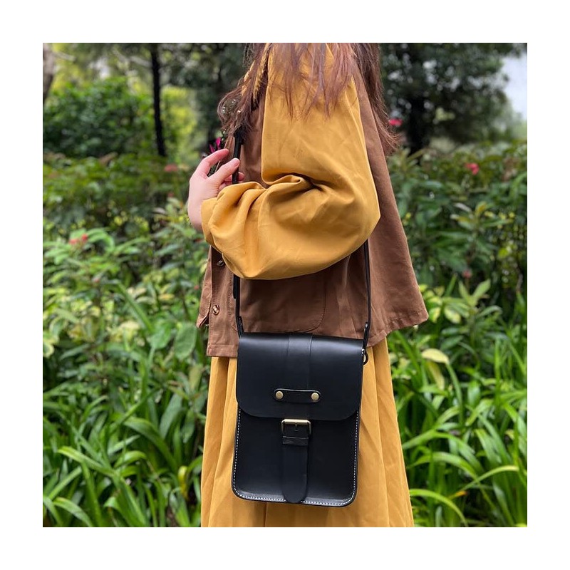 Creator Shoulder Bag, Genuine Leather, Men's Bag, Vertical Type, Cross-Body