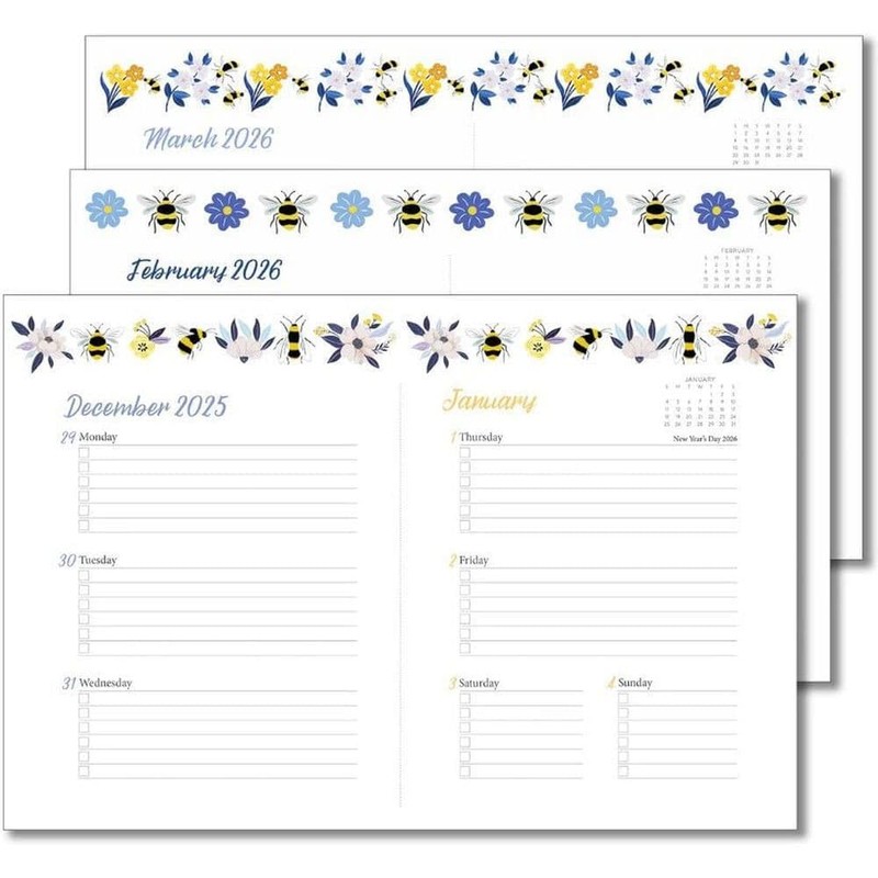 SELLERS PUBLISHING, INC., Garden Bee Weekly Softcover 2026 Planner, 5.75''