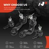 A-Premium Set of 4, Front Upper and Lower Ball Joints