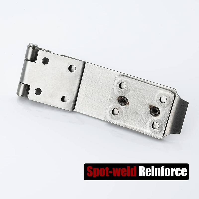 JQK Door Hasp Latch Lock, 5 Inch 304 Stainless Steel