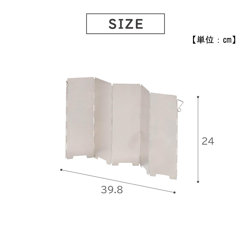 Takeda Corporation WS21-5P [Windproof/Windproof Board/Camping/Folding] Silver 15.7 x 9.4 x