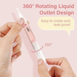 2 Pack Cuticle Oil Pen for Nail Care Products Set for Damaged Nails Repair Serum Strengthening Cream Moisturizing Cream Vitamin E Oil Peach,Lemon Oil