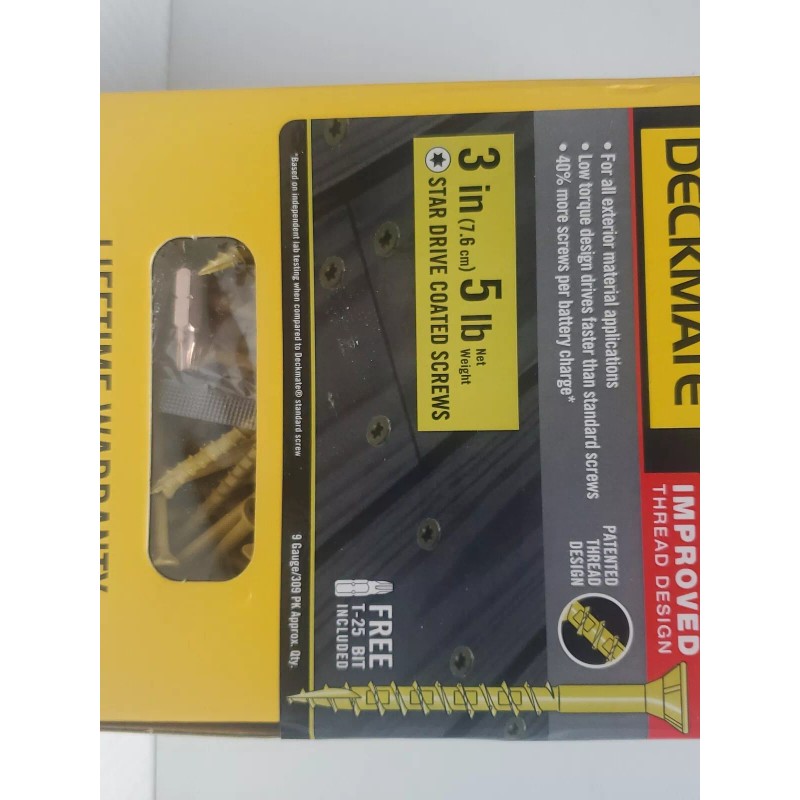 DECKMATE #9 x 3 in. Star Flat-Head Wood Deck Screw