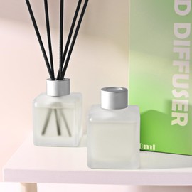 Aeeteek Reed Diffuser, Gardenia Scented Oils, Air Freshener Essential Oil Set with Diffuser Sticks, 3.4 oz Long Lasting Home Fragrance for Bedroom Office Shelf Bathroom Decor (2-Pack)