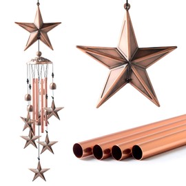 Zhengshizuo Carillones de viento de cobre con diseño de estrellas