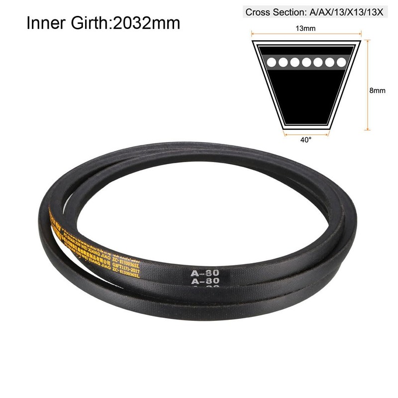 sourcing map A80 Drive V-Belts 80" Inner Length 13mm Width