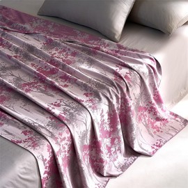 Cooling Blanket for Hot Sleepers Lightweight Summer Cold Bed Blanket for Sleeping Bed Travel Outdoor Ultra Soft Cool Breathable Ice Bed Blanket for Night Sweats (Boho Pink, 60x80 Inch)