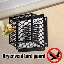 Outdoor Dryer Vent Cover | Air Wall Vent Cover - Weather-Resistant Galvanized Steel Bird Shield for 3-4 Inch Exhaust Hood