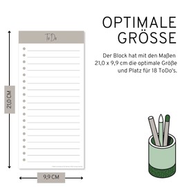 To Do Block DIN Long, 50 Tear-Off Sheets, 21 x 9.9 cm, Optional Magnetic, ToDo Lists for Unticking Off Simple Planner for Everyday or Office, Notepad, Daily Planner (Pack of 1)
