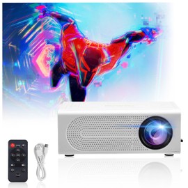 Smart Beamer,Mini Projektor HD 1080P Unterstützt,Heimkino Video Projector Kompatibel mit TV Stick/HDMI/Smartphone/Spielkonsole/USB