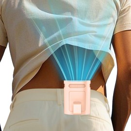 Shirt Fan Clip- Compact Portable Fans that Blow Cold Air Clip on Belt Back Inside Shirt under Clothes,No Wire Noiseless Personal Waist Fan,Hands Free Devices Hangs Neck for Outdoor Indoor Outside Pink