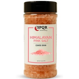Himalayan Pink Salt Coarse Grain XL 1.2 lb. Bottle Grinder Refill Nutrient and Mineral Dense Salt Crystals by SPQR Seasonings