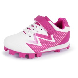 Sooneeya Kid's Low Top Youth Fashion Lightweight Comfortable Turf Softball Shoes Rose Size 5 M US Big Kid