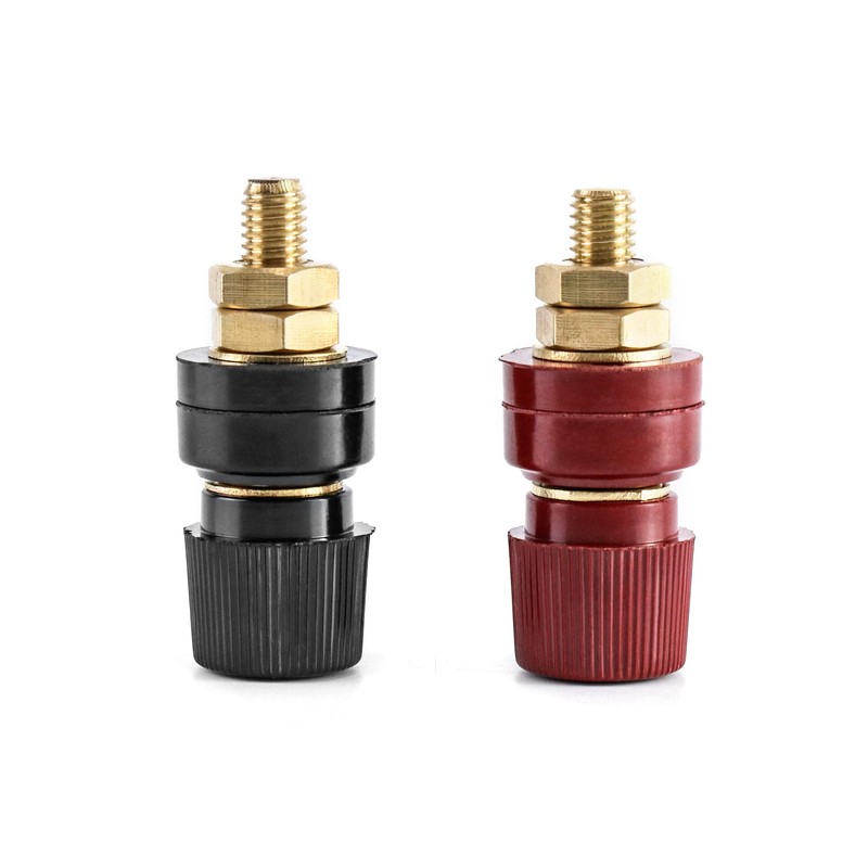 QWORK® 4 Pcs Binding Post Binding Post M8 Thread Brass