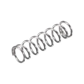 sourcing map Compression Spring,304 Stainless Steel,7mm OD,0.8mm Wire Size,15mm Compressed Length,25mm Free Length,17.2N Load Capacity for Home Projects, Silver Tone,30pcs