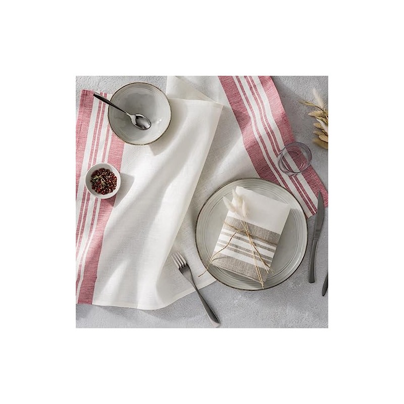 Coucke Linen Tea Towel Alabaster Linen 50 x 75 cm