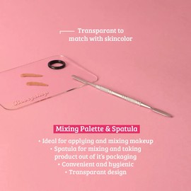 Boozyshop Transparent Makeup Mixing Palette &amp; Spatula