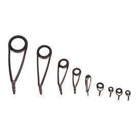 LOCADENCE Fishing Rod Tip Repair Kit, Anti Tangling Trumpet Shaped Stainless Steel Spinning Rod Guides with Ceramic Rings, Rod Top Tips Replacement for for All Fluorocarbon, Monofilament, Braided Wire