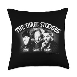 The Three Stooges Opening Credits Logo Throw Pillow