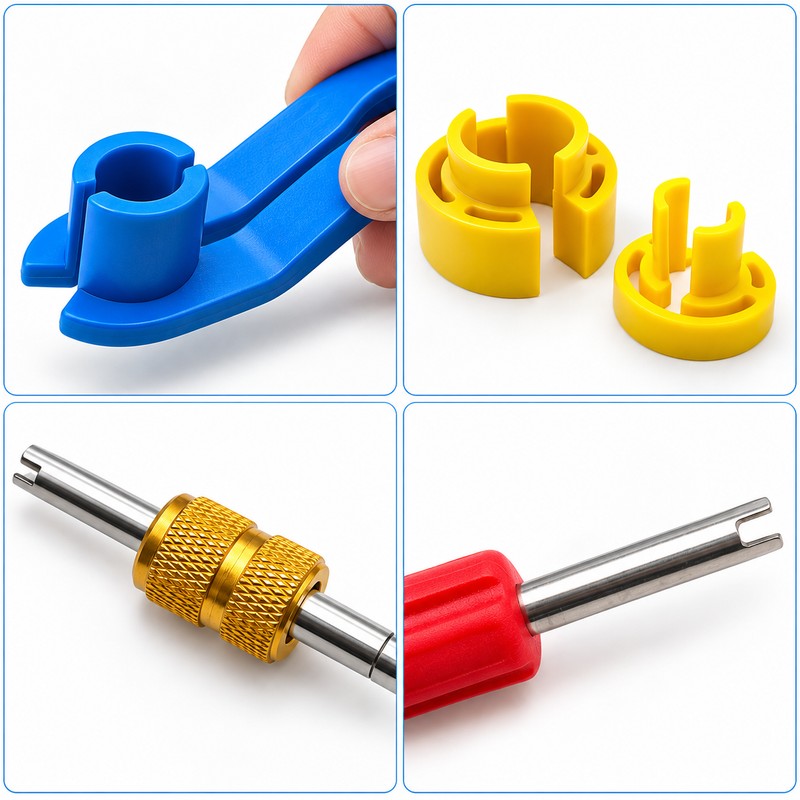Fuel Line Disconnect Tool Set for Auto Maintenance – Angled