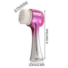 2 in 1 Facial Cleansing Brush Silicone Manual Cleansing Brush,Deep Cleansing Skin Keratin Cleaning System Super Soft Massage Pores Suitable for All Types of Skin