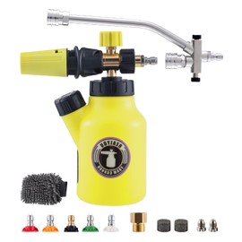 REALYOU Foam Cannon with Foam Cannon Dual-Connector, Pressure Washer Accessory for Car Washing and Cleaning, 5 Pressure Washer Sprayer Nozzles, 1/4" Quick Connect
