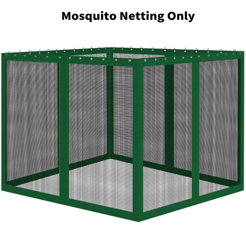 Gazebo Universal Replacement Mosquito Netting, 10'x10' Gazebo Netting Outdoor, 4-Panel
