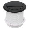 Hausler® Mat Black Pneumatic Concealed Cistern Push Button.2 Outlet for
