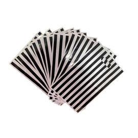 30-Piece Black & White Striped Treat Bags - Plastic Circus Carnival Party Candy & Goodie Bags for Kids' Birthday Parties