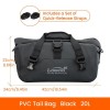 LOBOO Vintage Motorcycle Tail Bag, 20L Waterproof Saddlebag, PVC Leather