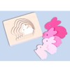 jojofuny 1 Set Multi Layered Puzzles Cartoon Bunny Rabbit 3D