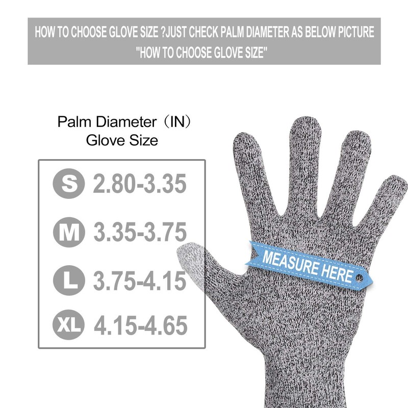 SZYIKUER Cut Resistant Gloves Food Grade Level 5 Hand Protection,Kitchen
