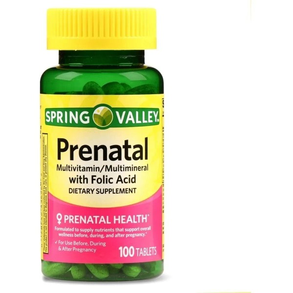 Vitaminas Prenatal Completo Multi Total Acido Folico 100 Tab
